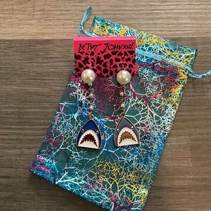 Betsey Johnson shark earrings